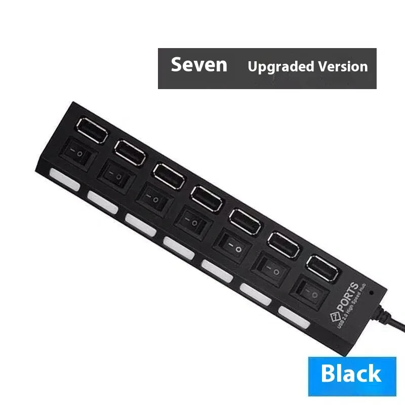 Computer Mouse Keyboard USB Drive Universal 4-port HUB Line Concentration 7-Port USB Deconcentrator