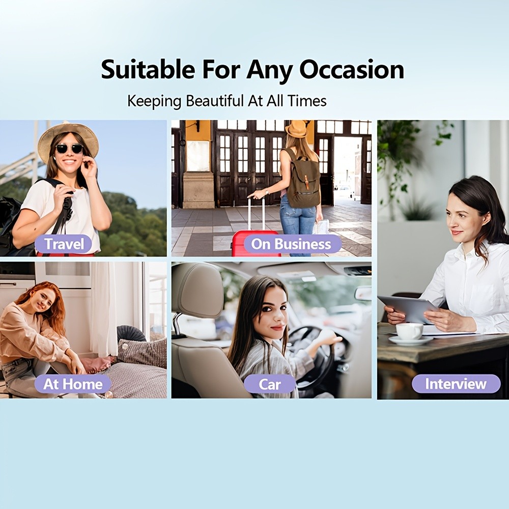 GENAI Cordless Hair Straightener Brush – Rapid Heating & Anti-Scald USB Rechargeable Hot Comb