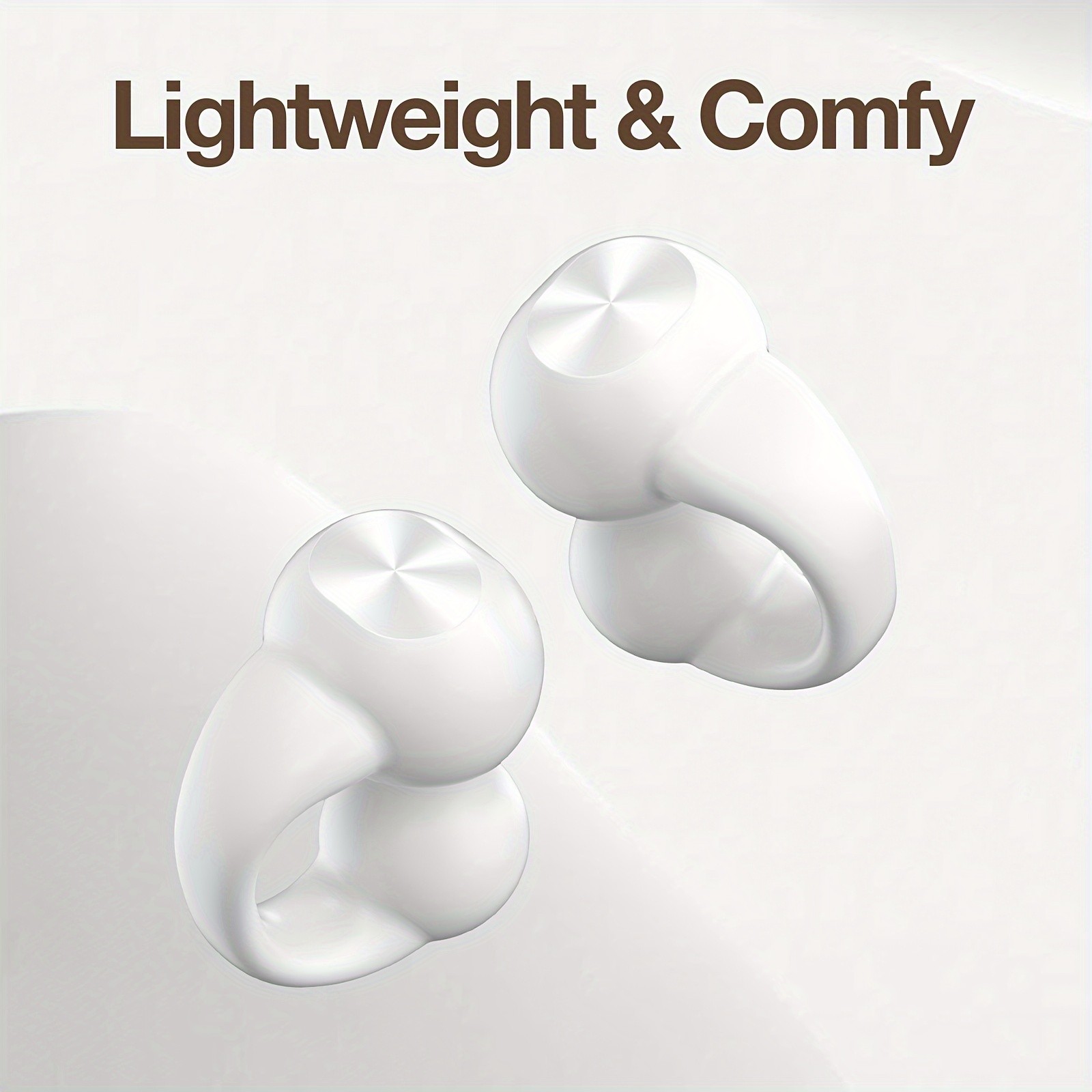 GENAI J01 Wireless Earbuds – Open-Ear Clip Headphones with Touch Volume Control