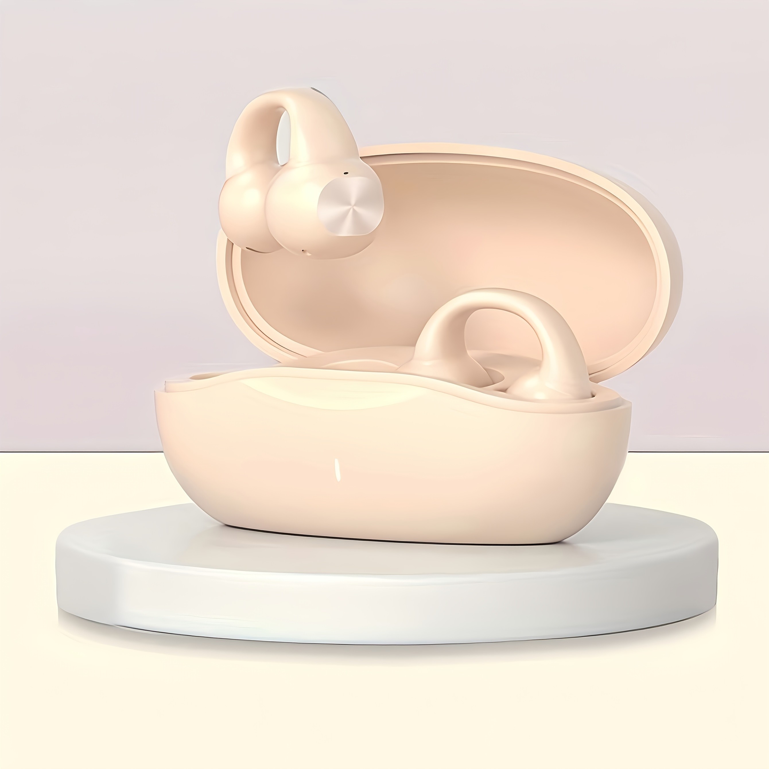 GENAI J01 Wireless Earbuds – Open-Ear Clip Headphones with Touch Volume Control