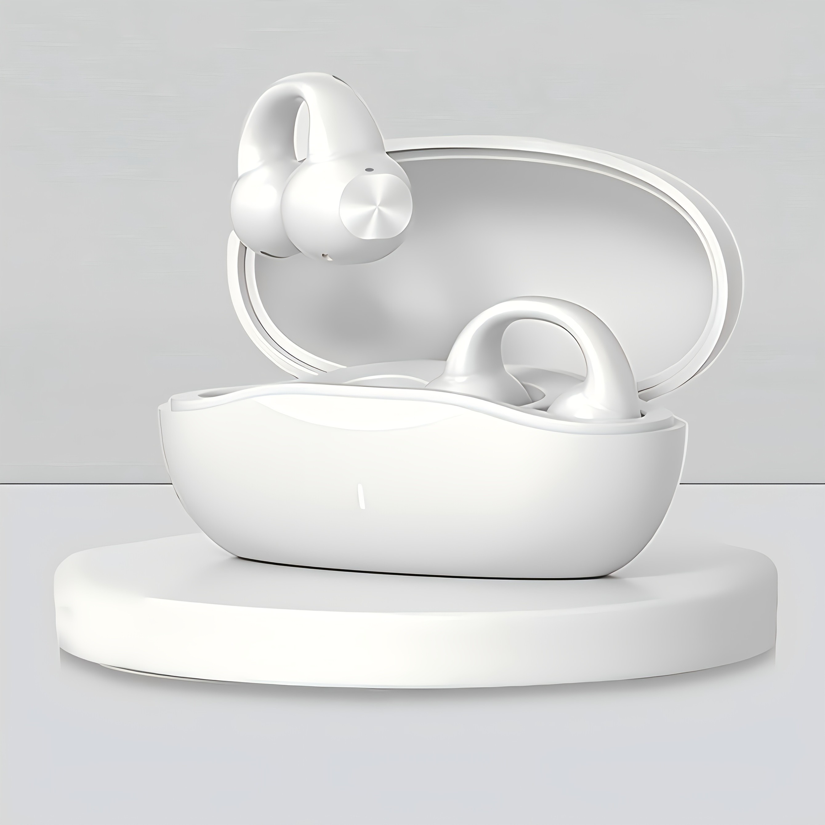 GENAI J01 Wireless Earbuds – Open-Ear Clip Headphones with Touch Volume Control