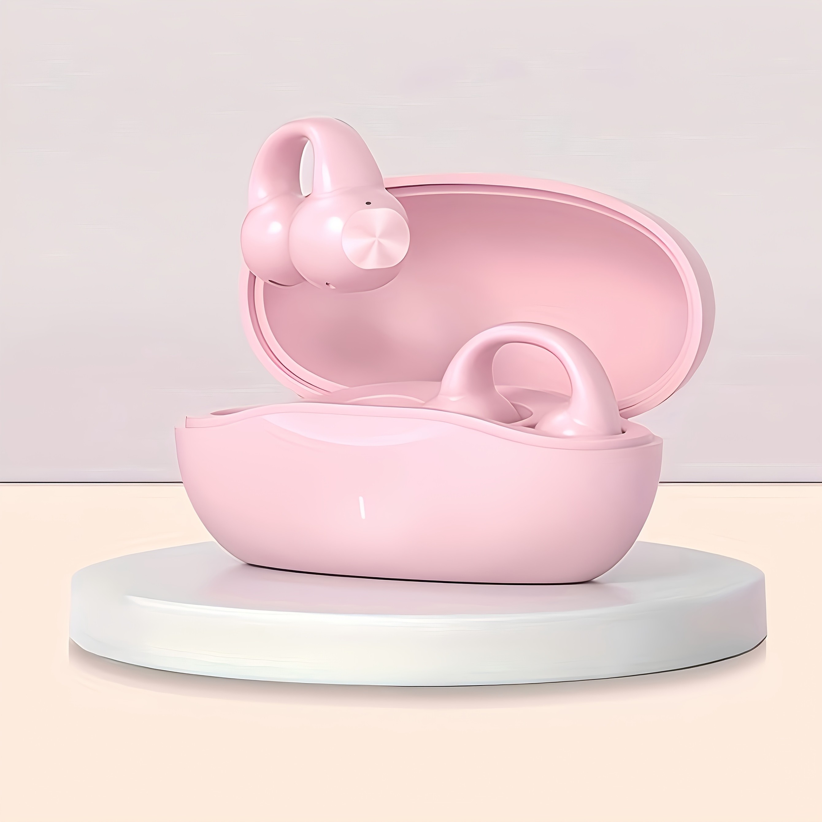 GENAI J01 Wireless Earbuds – Open-Ear Clip Headphones with Touch Volume Control