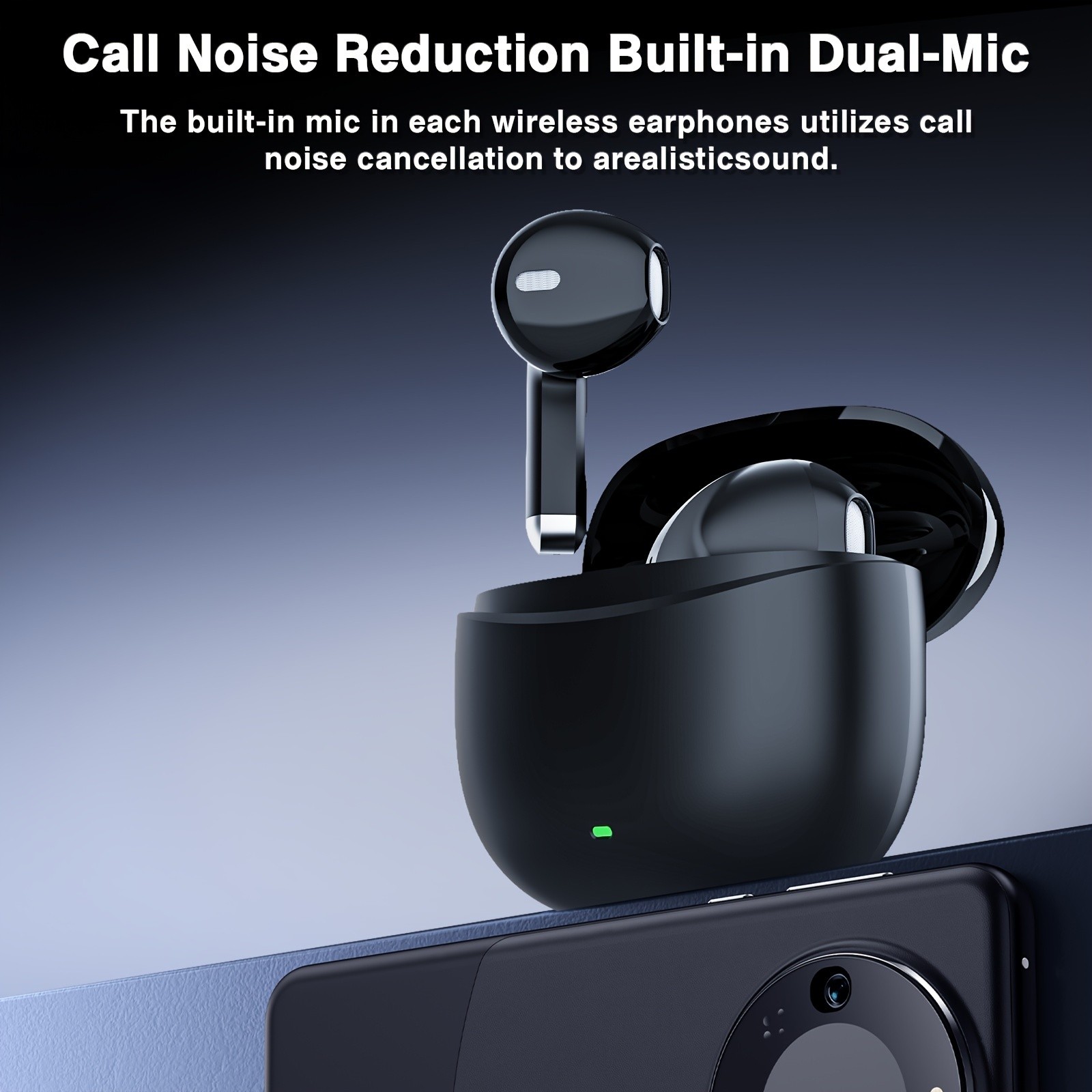GENAI Wireless Earphones – Noise Reduction with Dual Mic, Fast Pairing & Long Standby Time