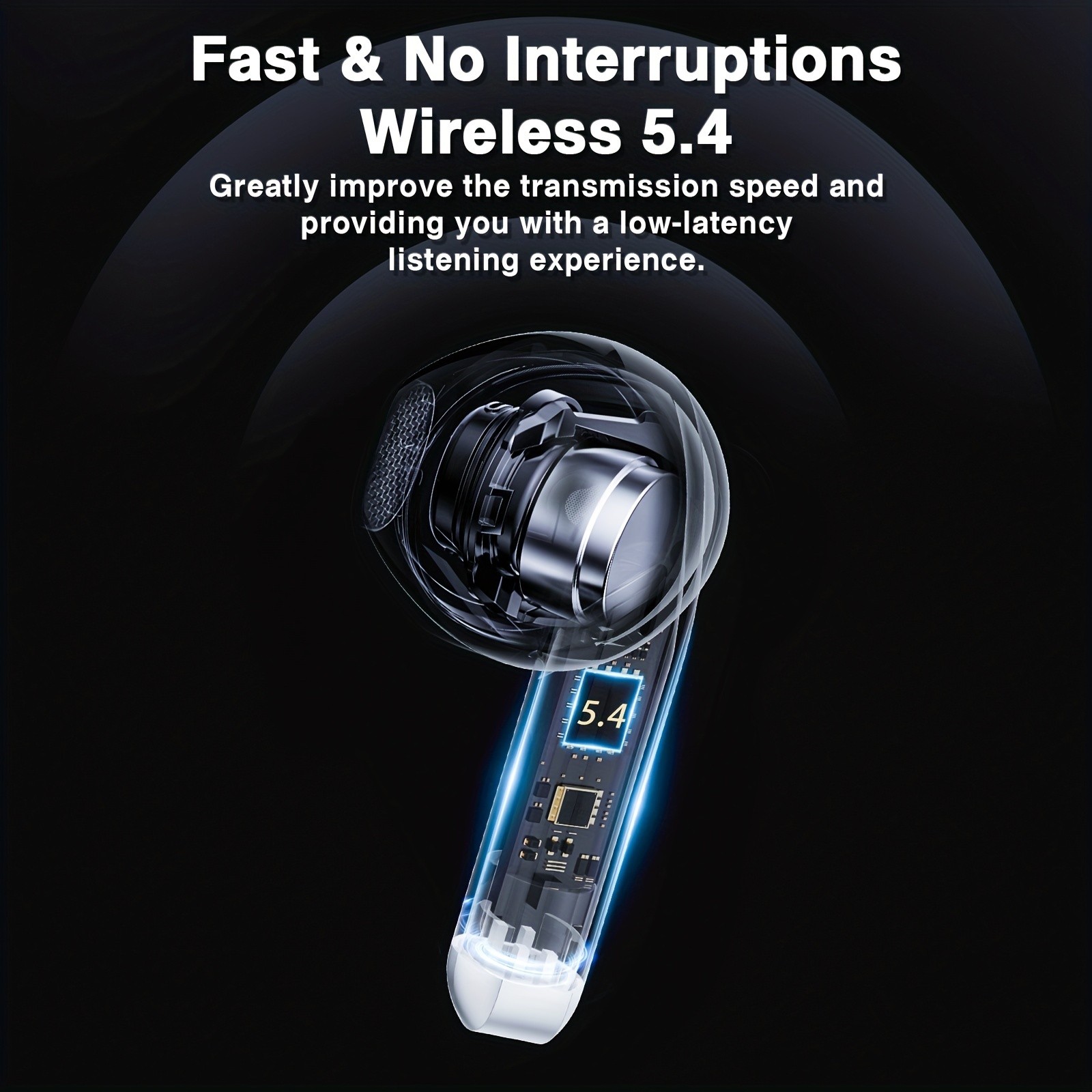 GENAI Wireless Earphones – Noise Reduction with Dual Mic, Fast Pairing & Long Standby Time