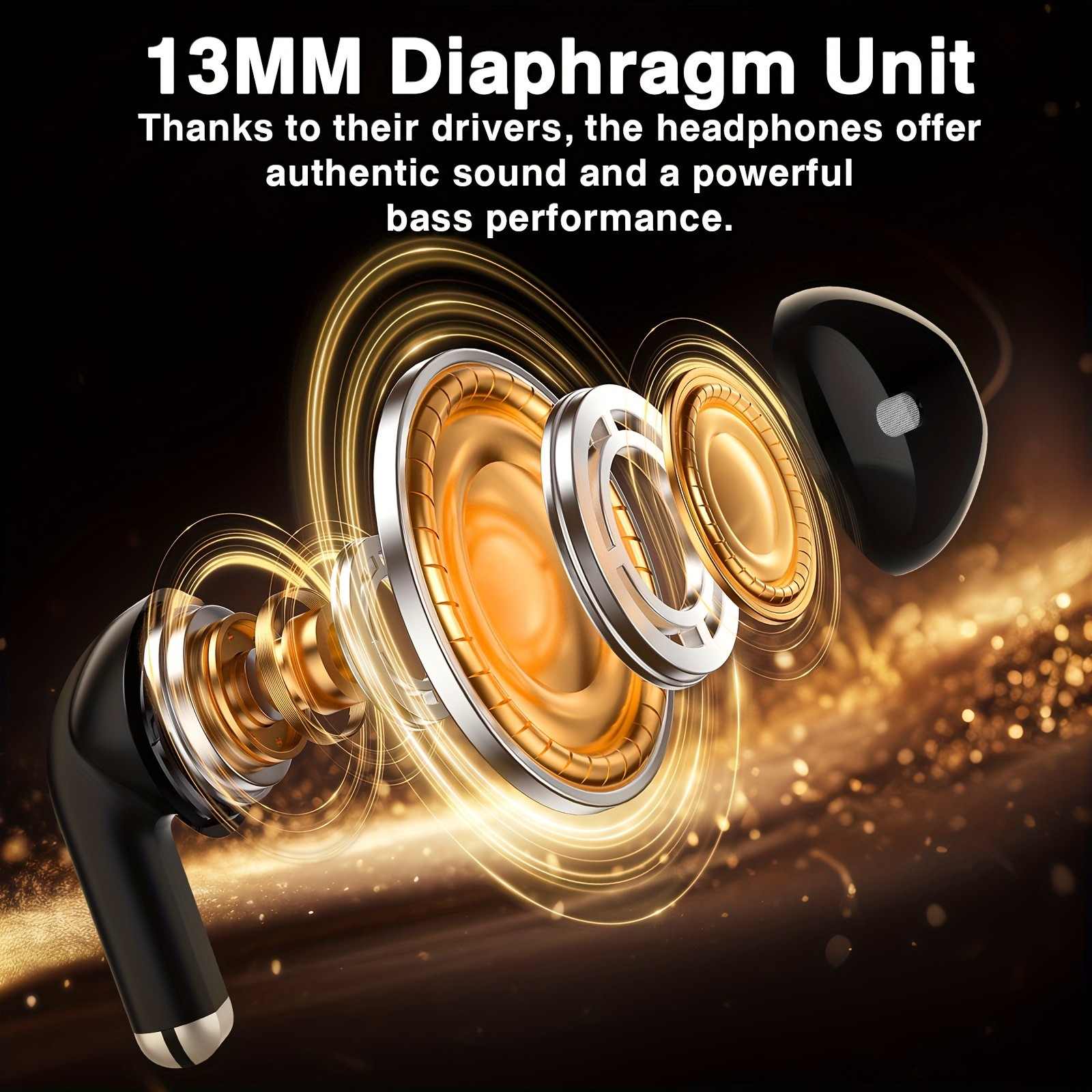 GENAI Wireless Earphones – Noise Reduction with Dual Mic, Fast Pairing & Long Standby Time