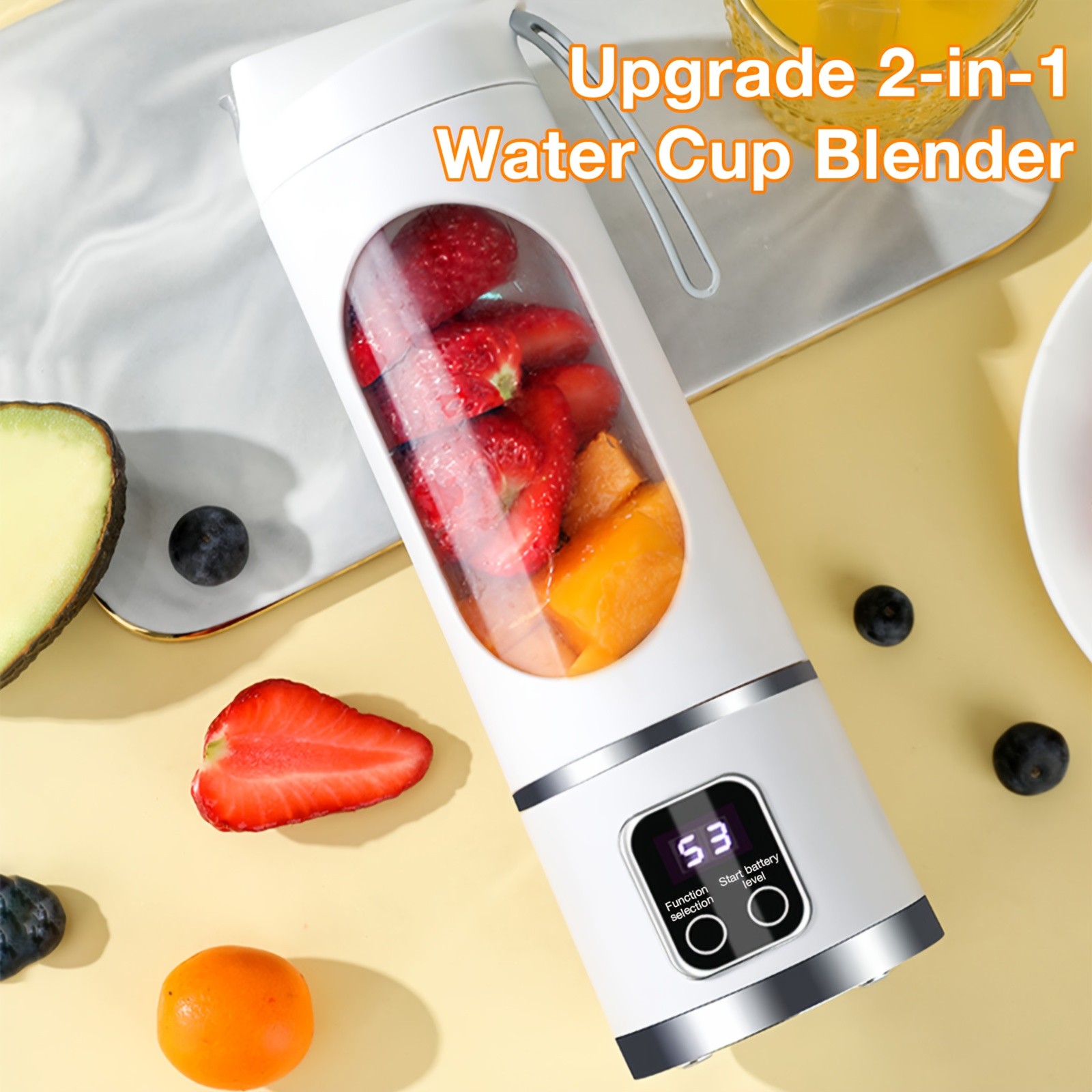 GENAI HS-860 Portable Citrus Juicer – 2-in-1 Convenience for Fresh Juice Anywhere