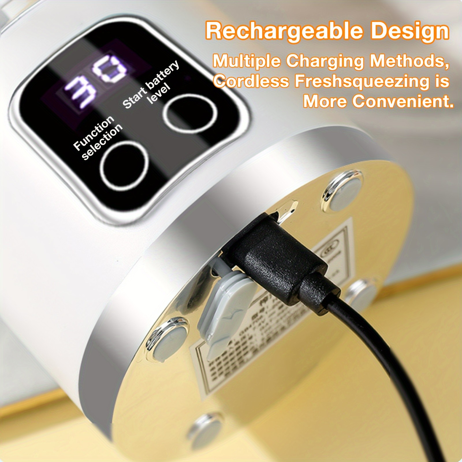 GENAI HS-860 Portable Citrus Juicer – 2-in-1 Convenience for Fresh Juice Anywhere