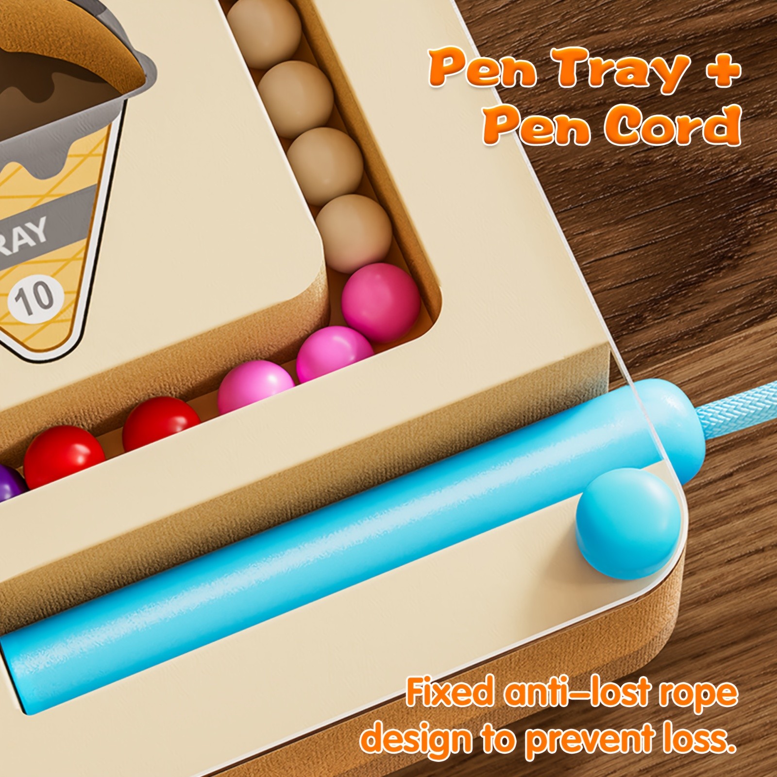 GENAI Wooden Magnetic Colour & Number Maze Puzzle Board – A Fun Learning Adventure for Curious Minds