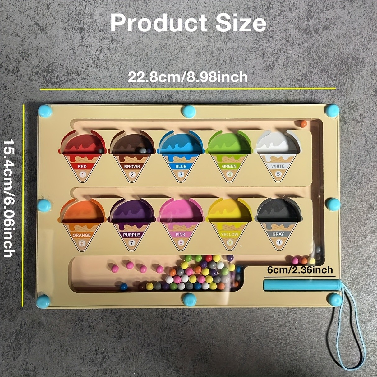 GENAI Wooden Magnetic Colour & Number Maze Puzzle Board – A Fun Learning Adventure for Curious Minds