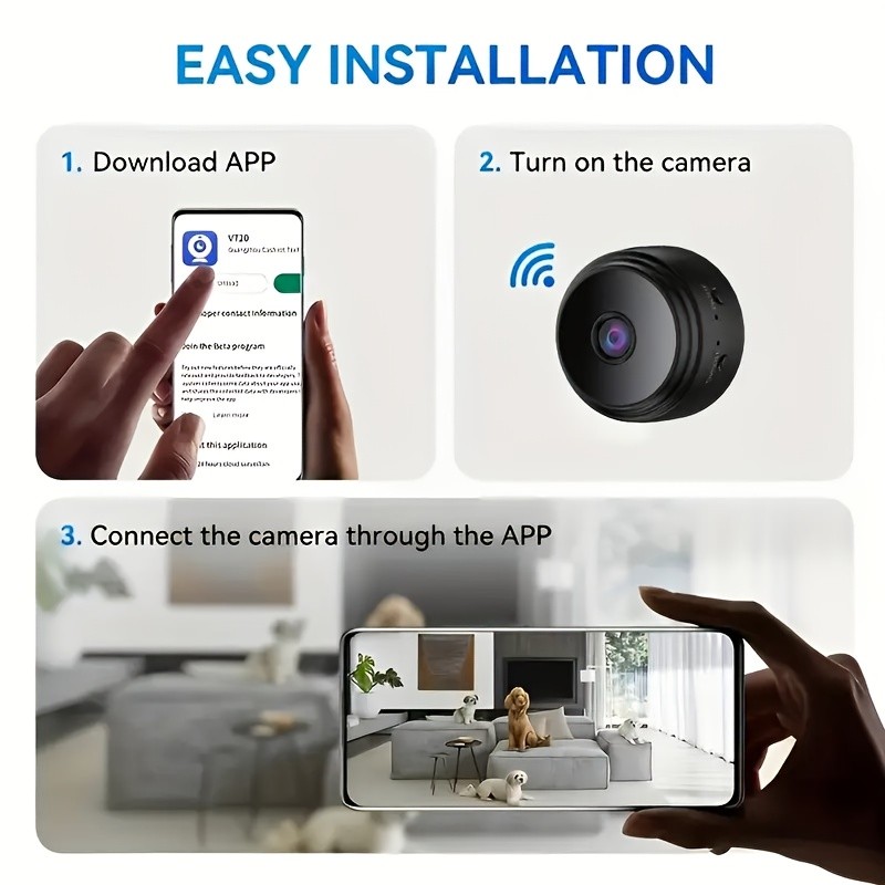 GENAI Wireless WiFi Security Camera – Compact 480P HD Protection for Every Kiwi Home