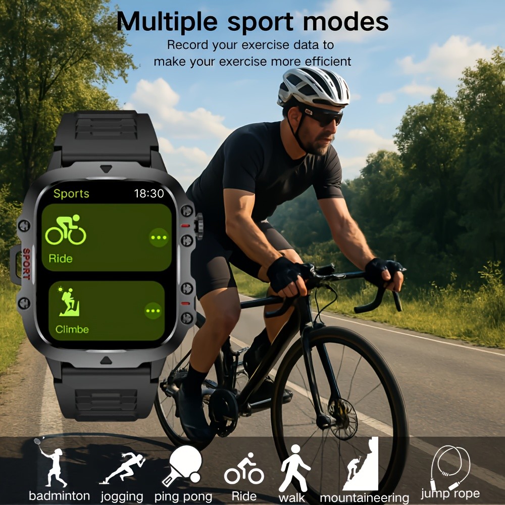 ERUN Men’s Outdoor Smart Watch – 4.6 cm HD Touchscreen Power for Sport, Adventure & Everyday Life