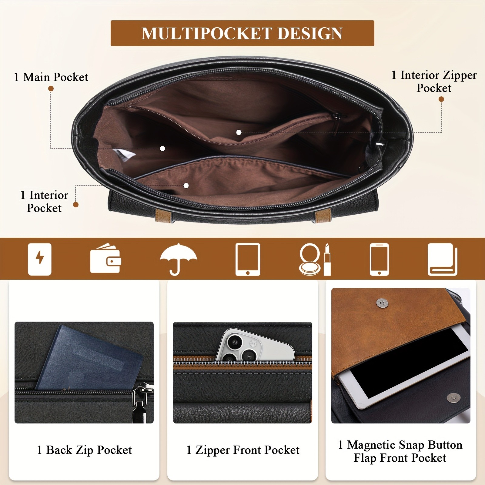 RAINSMORE Women’s Crossbody Bag – Lightweight Style & Everyday Comfort for Modern Kiwi Women