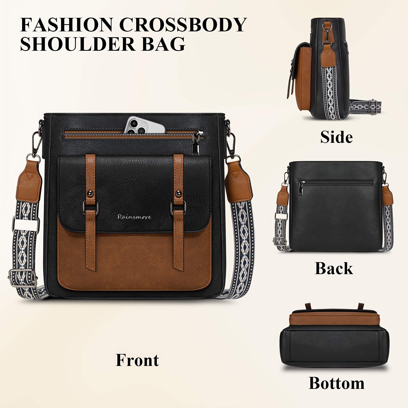RAINSMORE Women’s Crossbody Bag – Lightweight Style & Everyday Comfort for Modern Kiwi Women