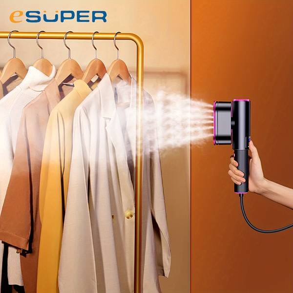 ESUPER 2-in-1 LED Rotating Garment Steamer – Modern Clothing Care Made Simple
