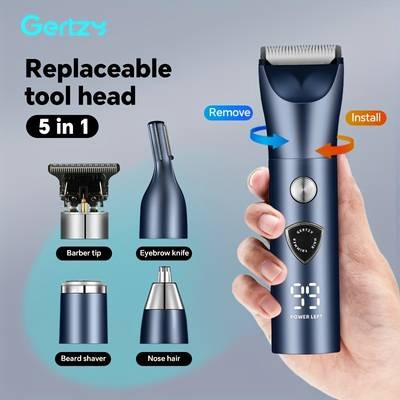 GERTZY 5-in-1 Men’s Electric Beauty Kit – Complete Grooming Power in One Device