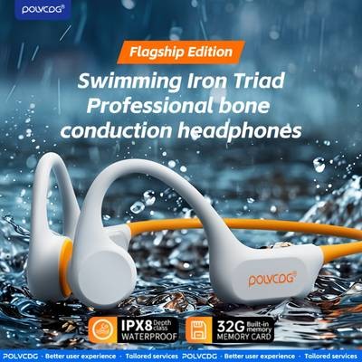 POLVCDG Wireless Bone Conduction Open-Ear Headphones – Waterproof, Comfortable & Built for Active Lifestyles