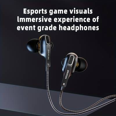 POLVCDG Type-C Wired Gaming Headphones – Noise-Isolating, Anti-Tangle & Built for Gamers