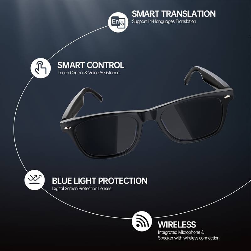 LIFEBEE AI Translation Glasses – Smart Wireless Eyewear for Language, Travel & Outdoor Lifestyle