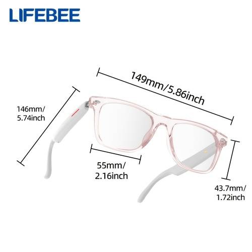 LIFEBEE AI Translation Glasses – Smart Wireless Eyewear for Language, Travel & Outdoor Lifestyle