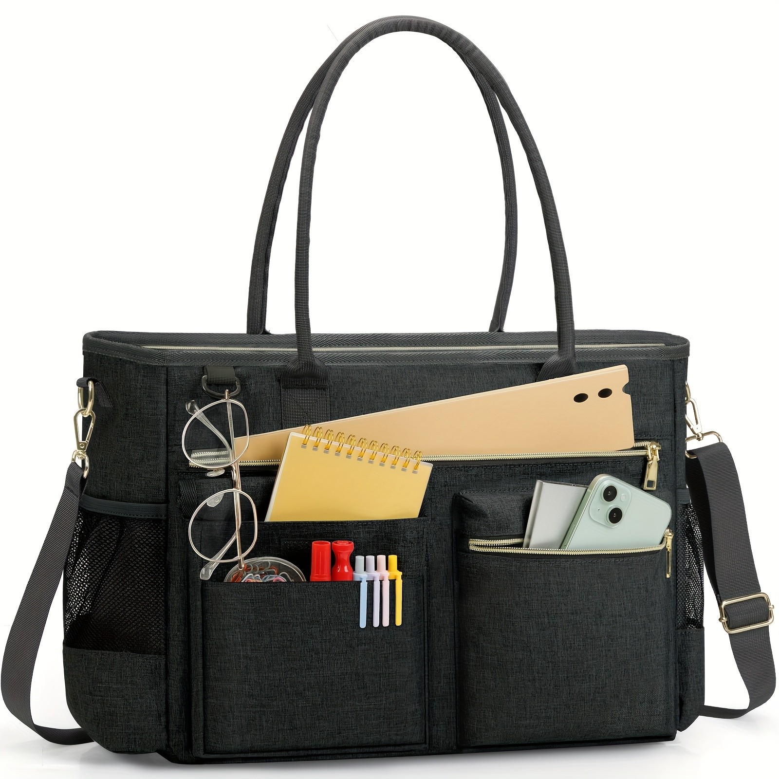 RAINSMORE Women’s 39.62 cm Laptop Bag – Professional Large Work Tote for Teachers, Nurses & Office Life