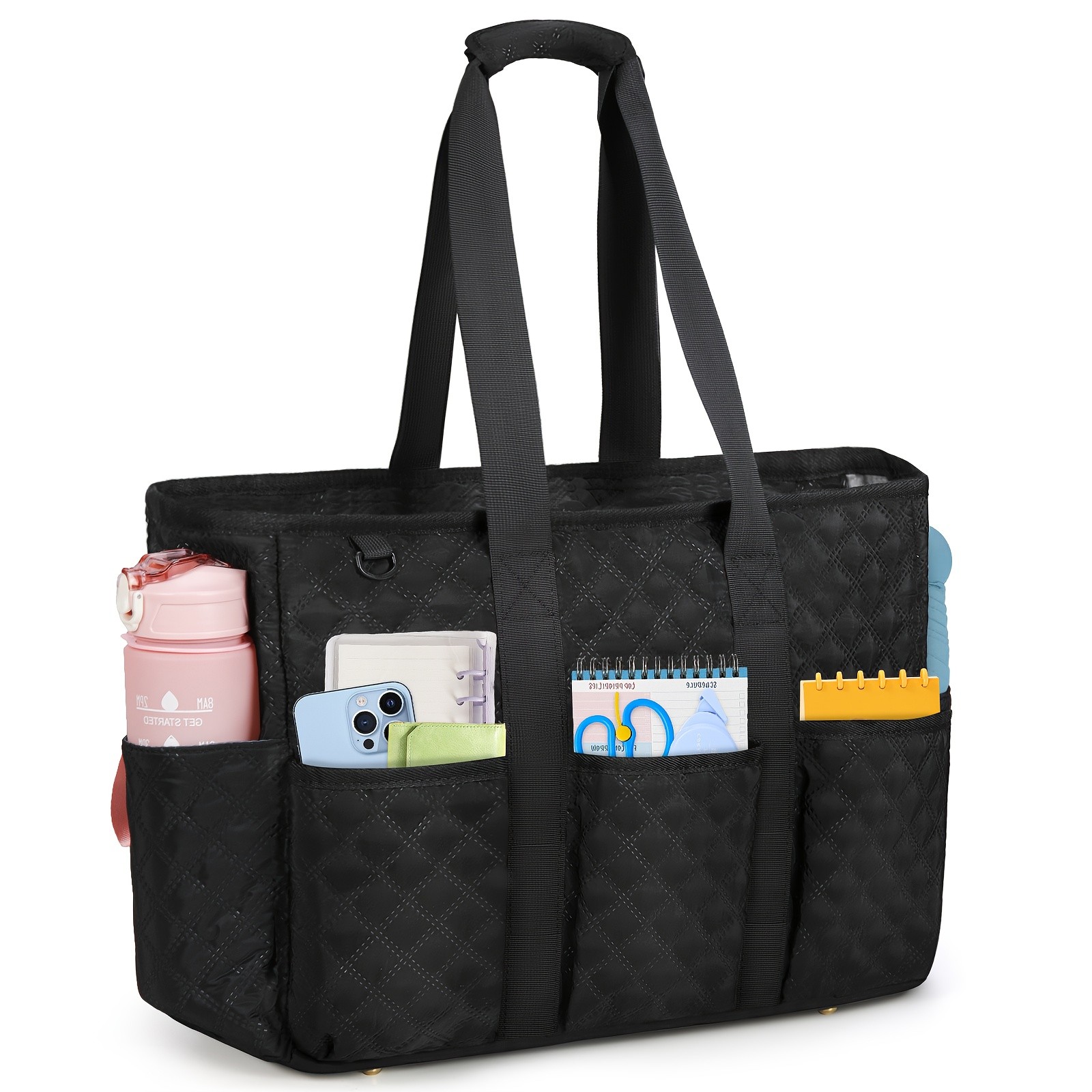 RAINSMORE Women’s Large Laptop Tote Bag – 15.6" Compartment, Heavy-Duty Organisation for Work, School & Travel