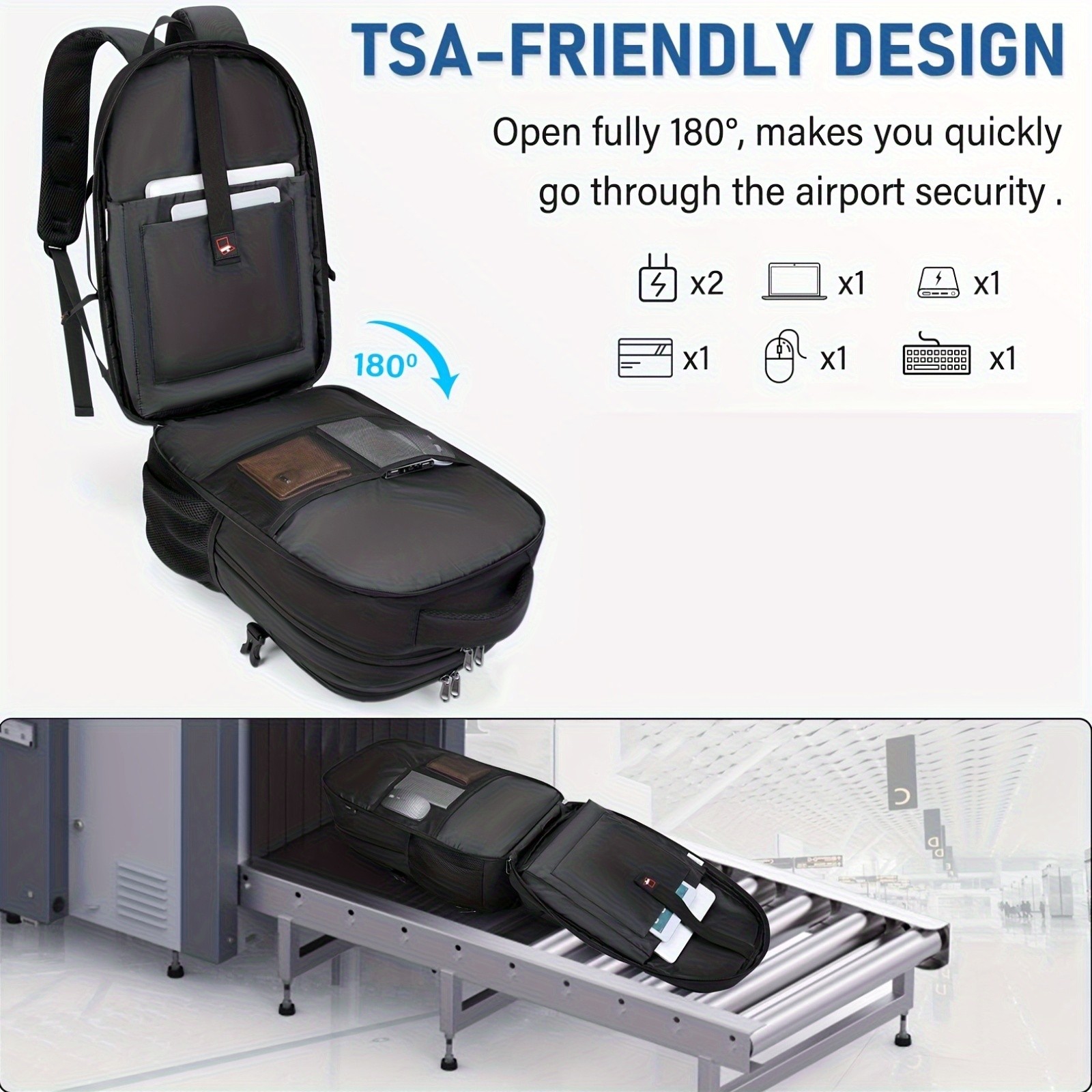 NUBILY 17.3-Inch Men’s Laptop Backpack – 50L Sleek Travel Pack for Work, College & Business