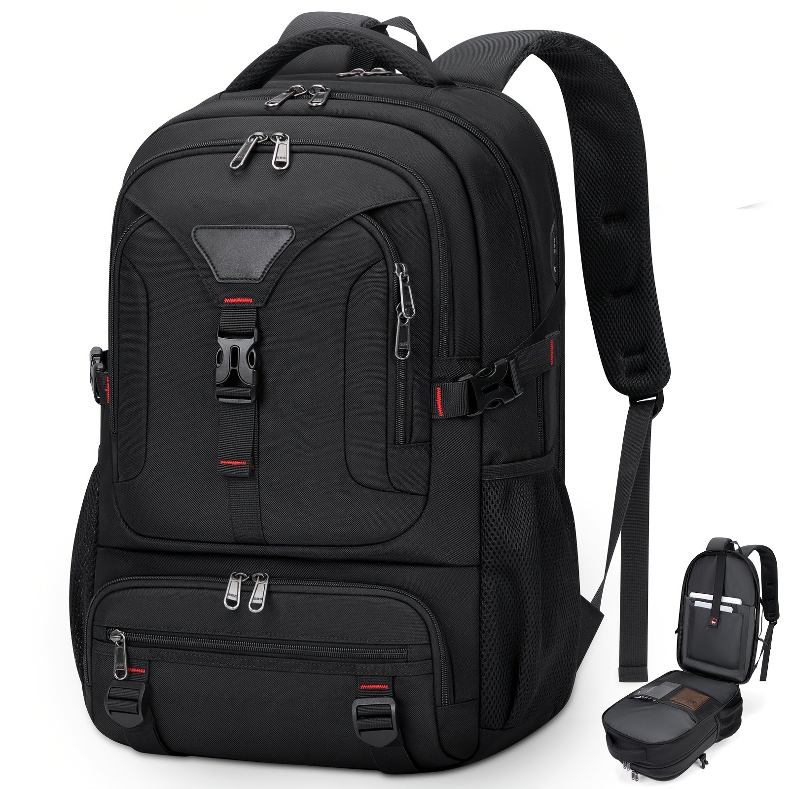 NUBILY 17.3-Inch Men’s Laptop Backpack – 50L Sleek Travel Pack for Work, College & Business