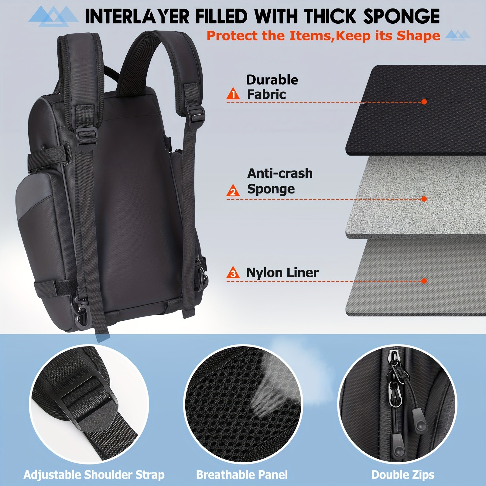 NUBILY 3-in-1 Bicycle Rear Rack Bag – 15L Durable Oxford Storage with Rain Cover & Reflective Safety