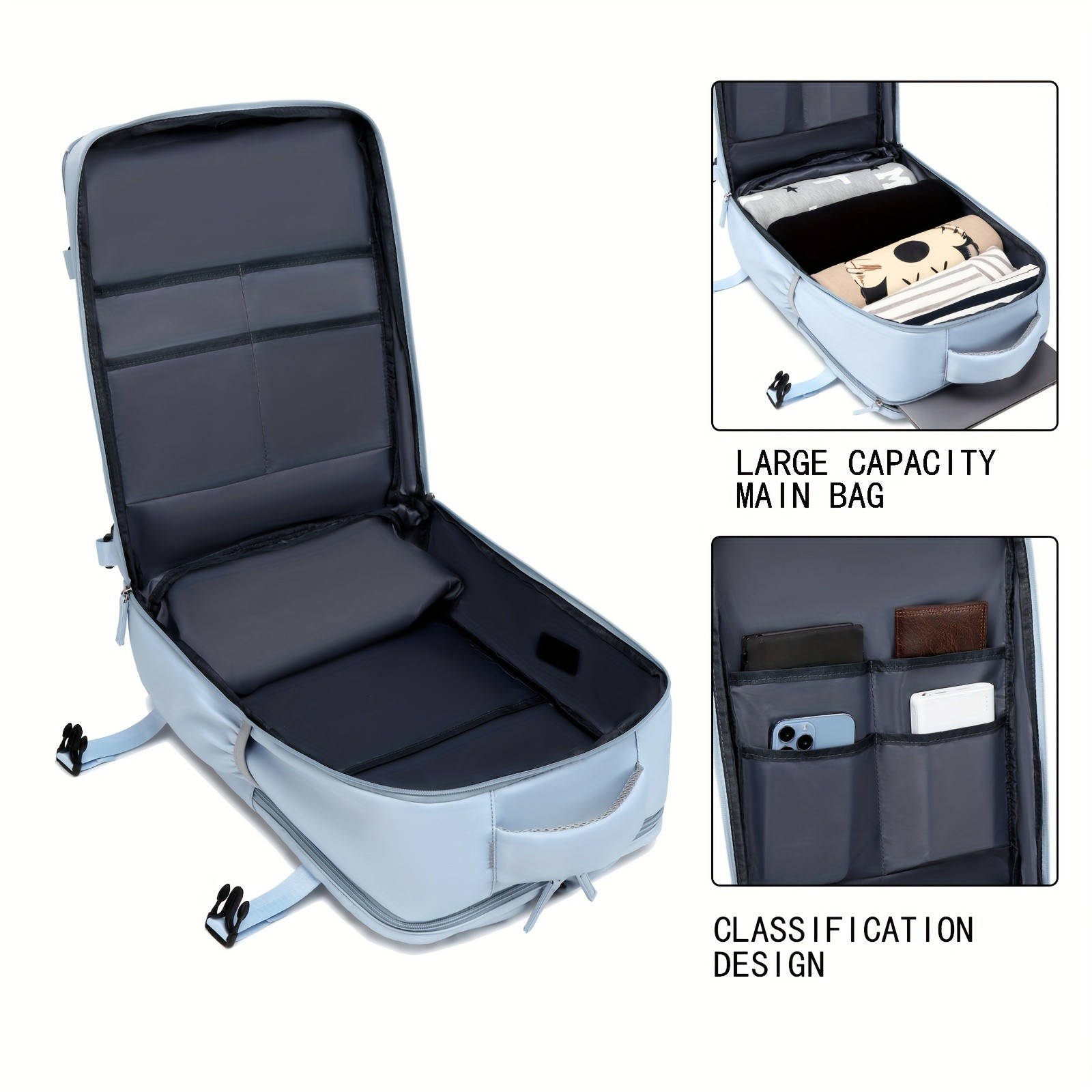 ENOSHI Ladies’ Laptop Backpack – Airline-Approved Travel Bag with USB Charging & 15.6-Inch Laptop Compartment