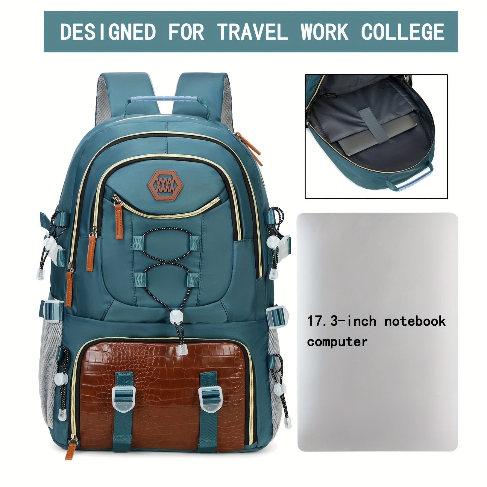 ENOSHI 40L Large Capacity Backpack – Heavy-Duty Travel & Hiking Pack with 43.94 cm Laptop Sleeve & Shoe Compartment