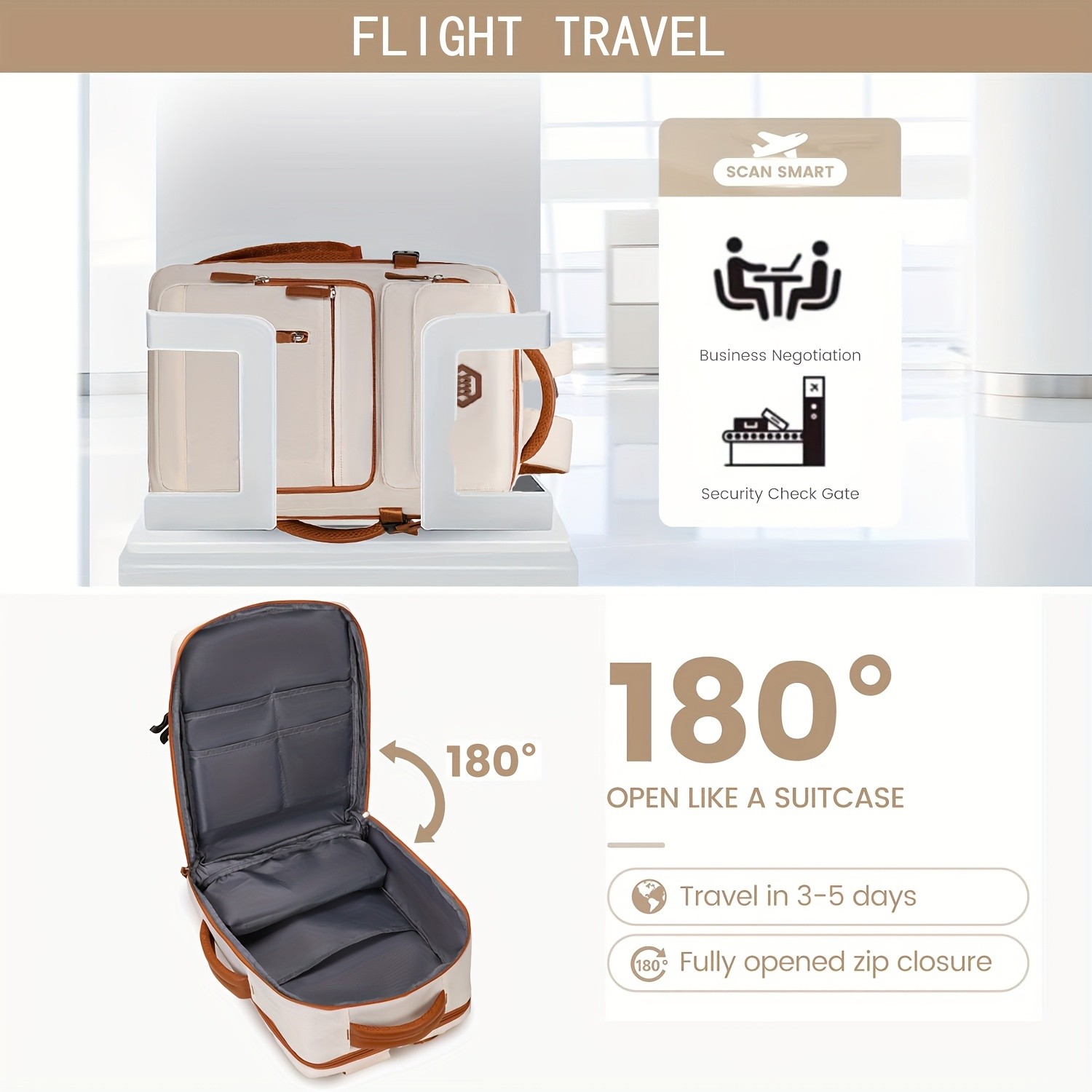 ENOSHI Airline-Approved 39.62 cm Laptop Travel Backpack – Durable, Sleek & Multi-Functional Backpack for Travel, Work & Daily Adventure