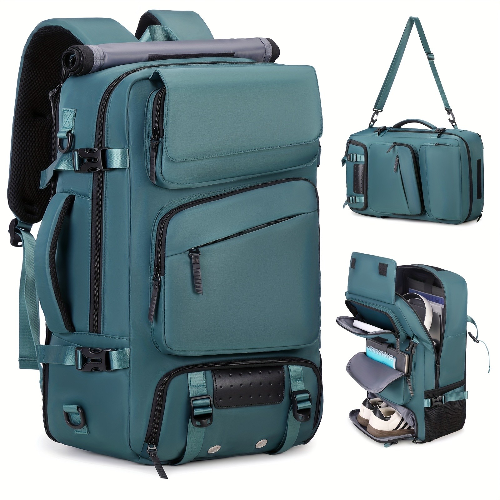 ENOSHI Men’s Large Travel Backpack – Convertible Shoulder Bag with Shoe Compartment & Laptop Storage