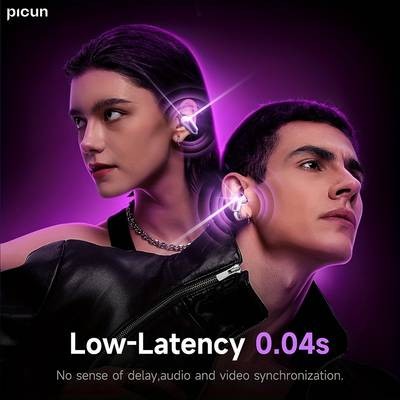 Picun W3 OWS Wireless Headphones – 60H Power, 3D Surround Sound & Lightweight Open-Wear Comfort