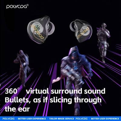 POLVCDG Gaming-Themed Wired Headphones – Stereo Sound, Comfortable Fit & High-Clarity Calls