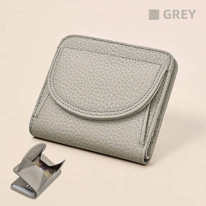 BANYANU Women’s Genuine Leather Mini Wallet Set – Vintage 6-Card Holder + Coin Purse with Snap Closure