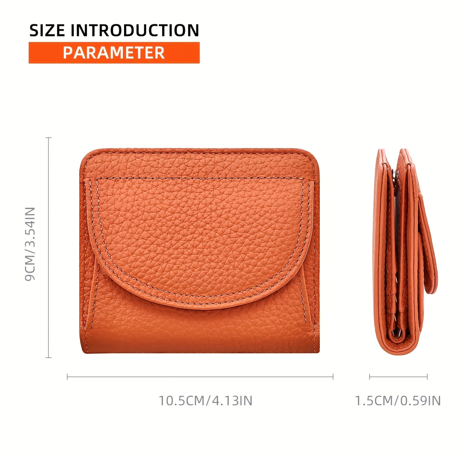 BANYANU Women’s Genuine Leather Mini Wallet Set – Vintage 6-Card Holder + Coin Purse with Snap Closure