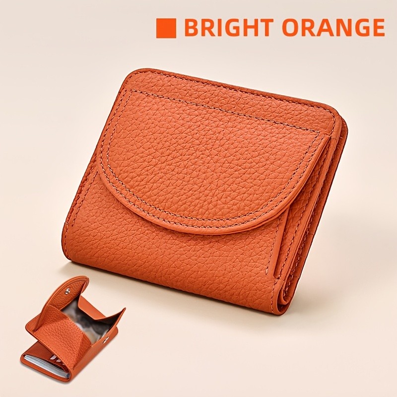 BANYANU Women’s Genuine Leather Mini Wallet Set – Vintage 6-Card Holder + Coin Purse with Snap Closure