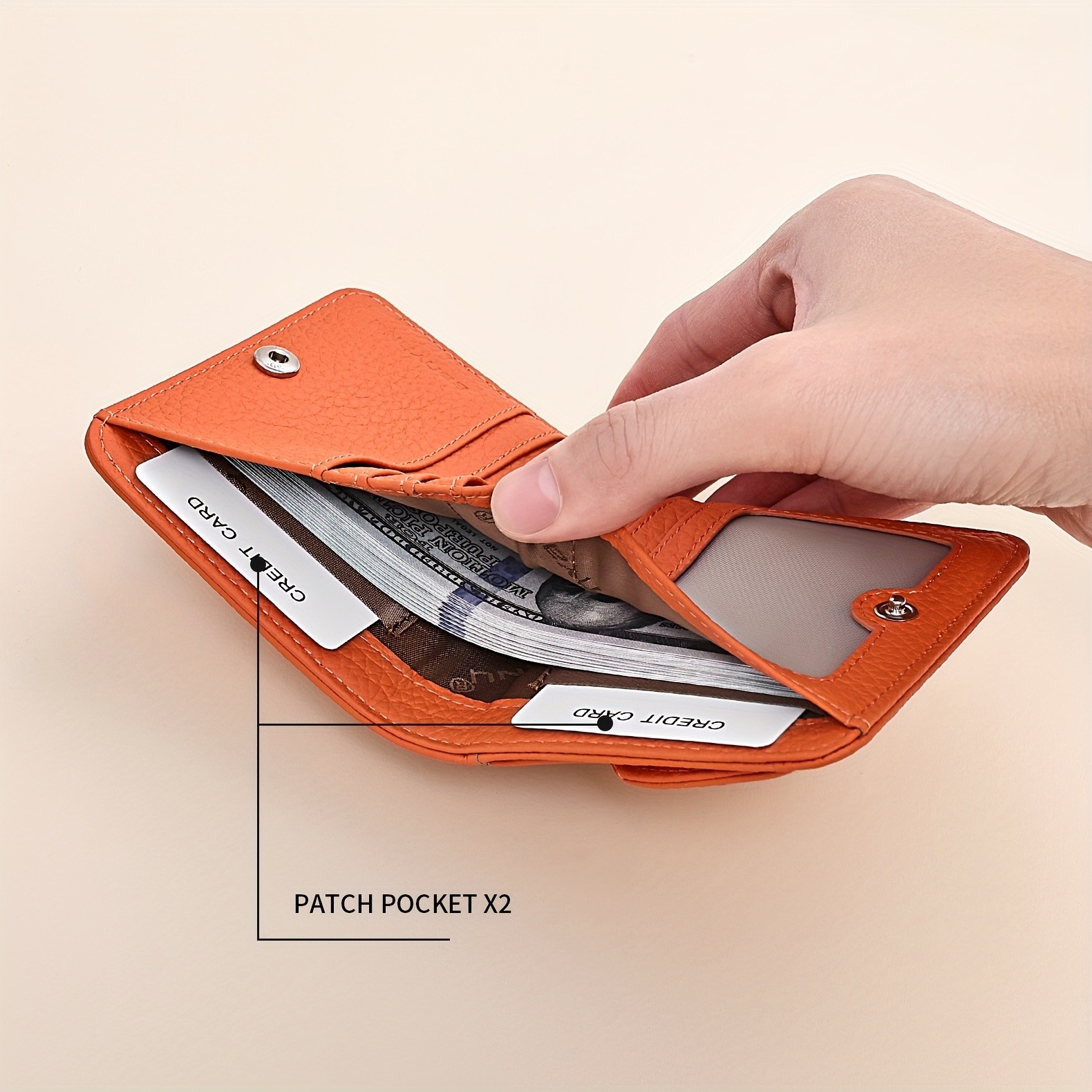 BANYANU Women’s Genuine Leather Mini Wallet Set – Vintage 6-Card Holder + Coin Purse with Snap Closure