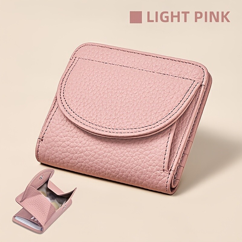 BANYANU Women’s Genuine Leather Mini Wallet Set – Vintage 6-Card Holder + Coin Purse with Snap Closure