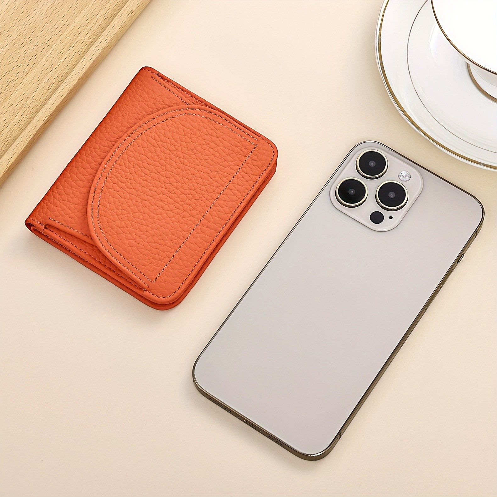 BANYANU Women’s Genuine Leather Mini Wallet Set – Vintage 6-Card Holder + Coin Purse with Snap Closure