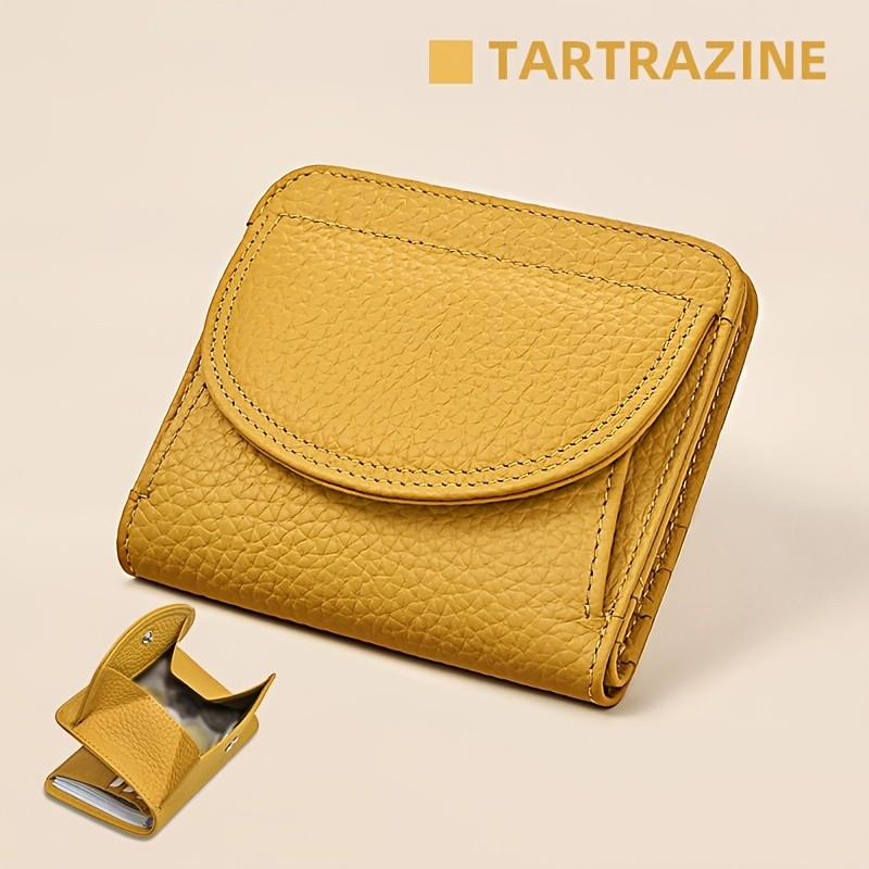 BANYANU Women’s Genuine Leather Mini Wallet Set – Vintage 6-Card Holder + Coin Purse with Snap Closure