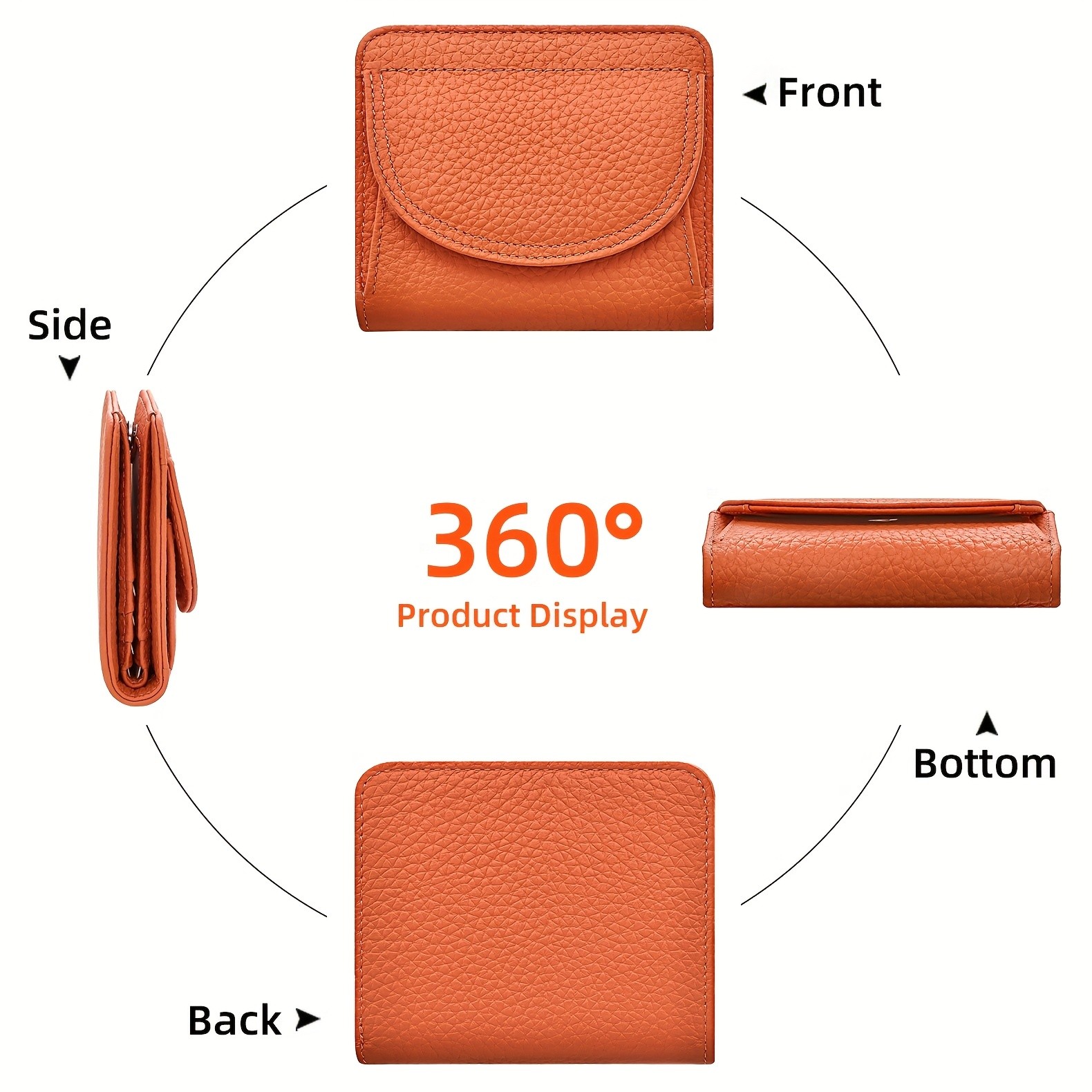 BANYANU Women’s Genuine Leather Mini Wallet Set – Vintage 6-Card Holder + Coin Purse with Snap Closure