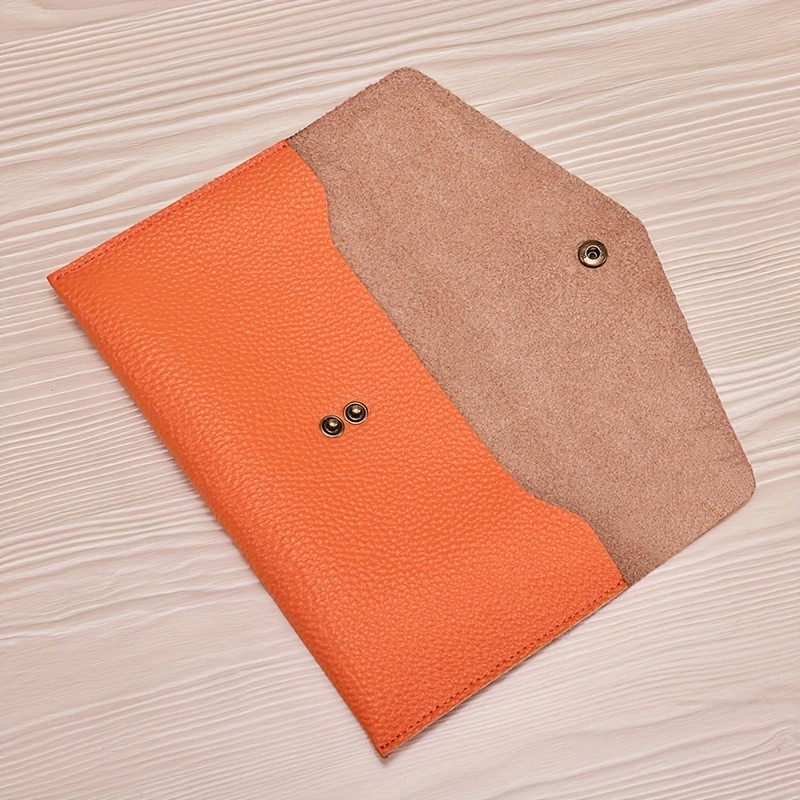 BANYANU Women’s Luxury Genuine Leather Wallet – Large-Capacity Envelope Purse with Rivet Details