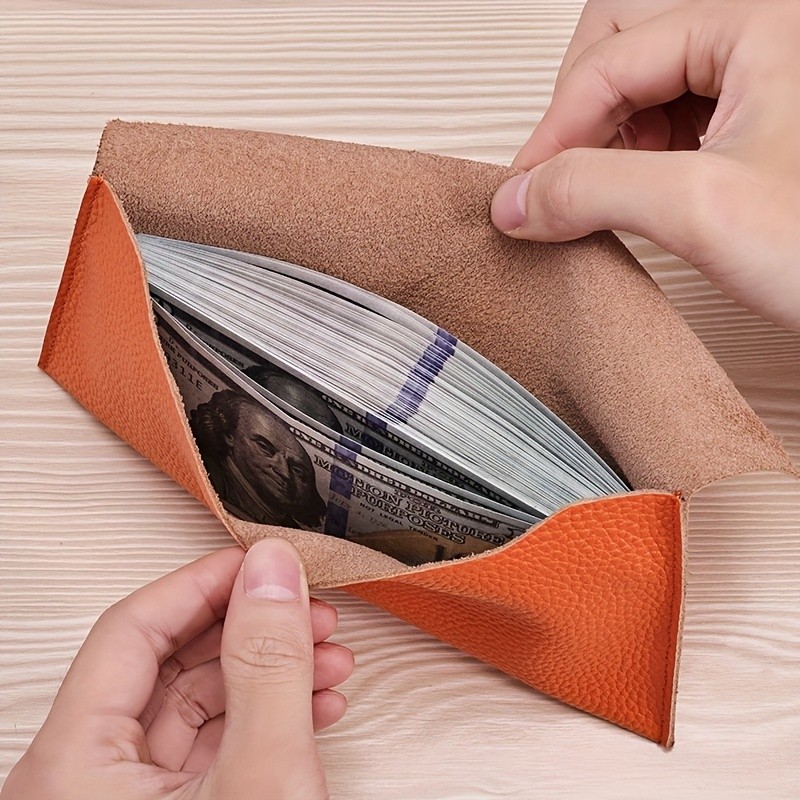 BANYANU Women’s Luxury Genuine Leather Wallet – Large-Capacity Envelope Purse with Rivet Details