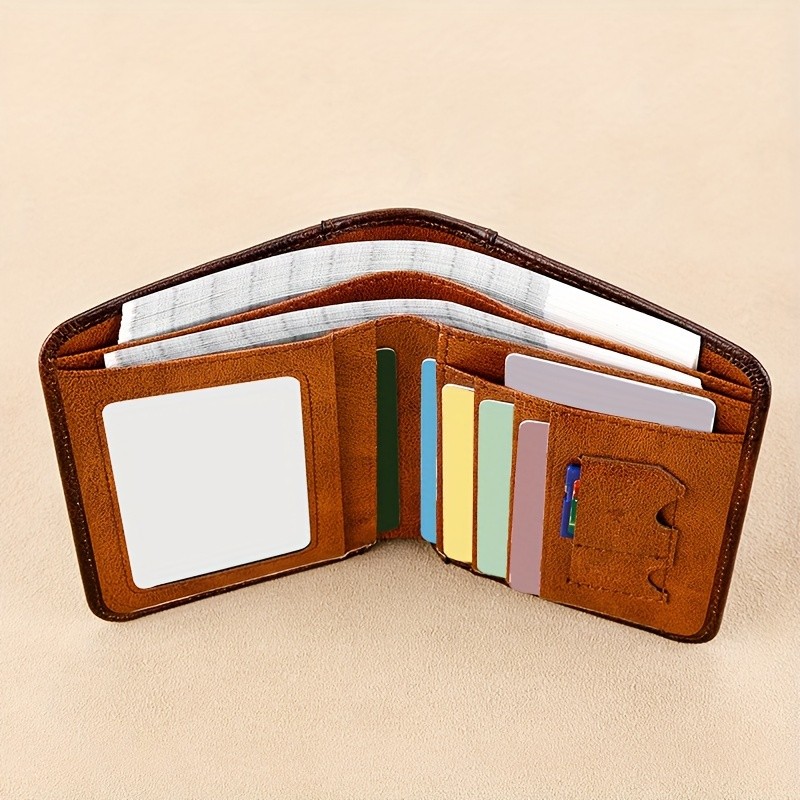 BANYANU Vintage Leather Bifold Wallet – Slim Head-Layer Leather Wallet with Large Capacity & Timeless Style