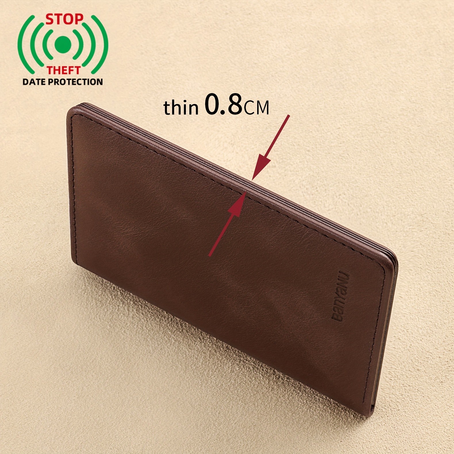 BANYANU Vintage Genuine Leather Men’s Wallet – Slim Top-Layer Cowhide with Multi-Card Holder & Secure Snap Closure