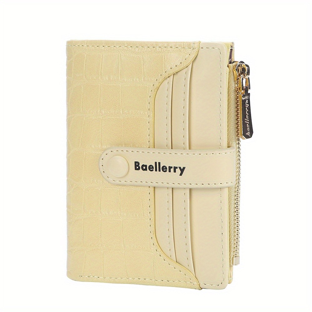 BAELLERRY Women’s 2023 Short Wallet – Buckle Sanded Mini Purse with Coin Holder (Carteras)