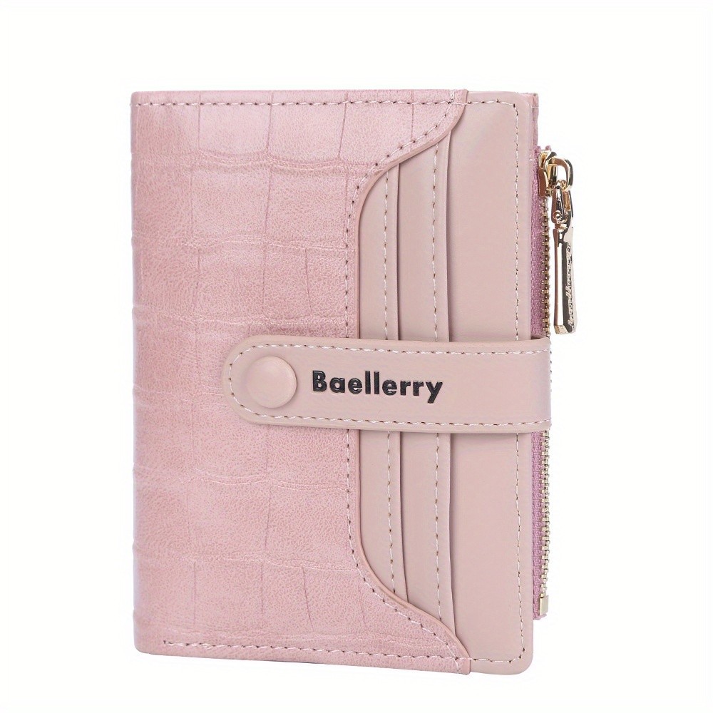 BAELLERRY Women’s 2023 Short Wallet – Buckle Sanded Mini Purse with Coin Holder (Carteras)
