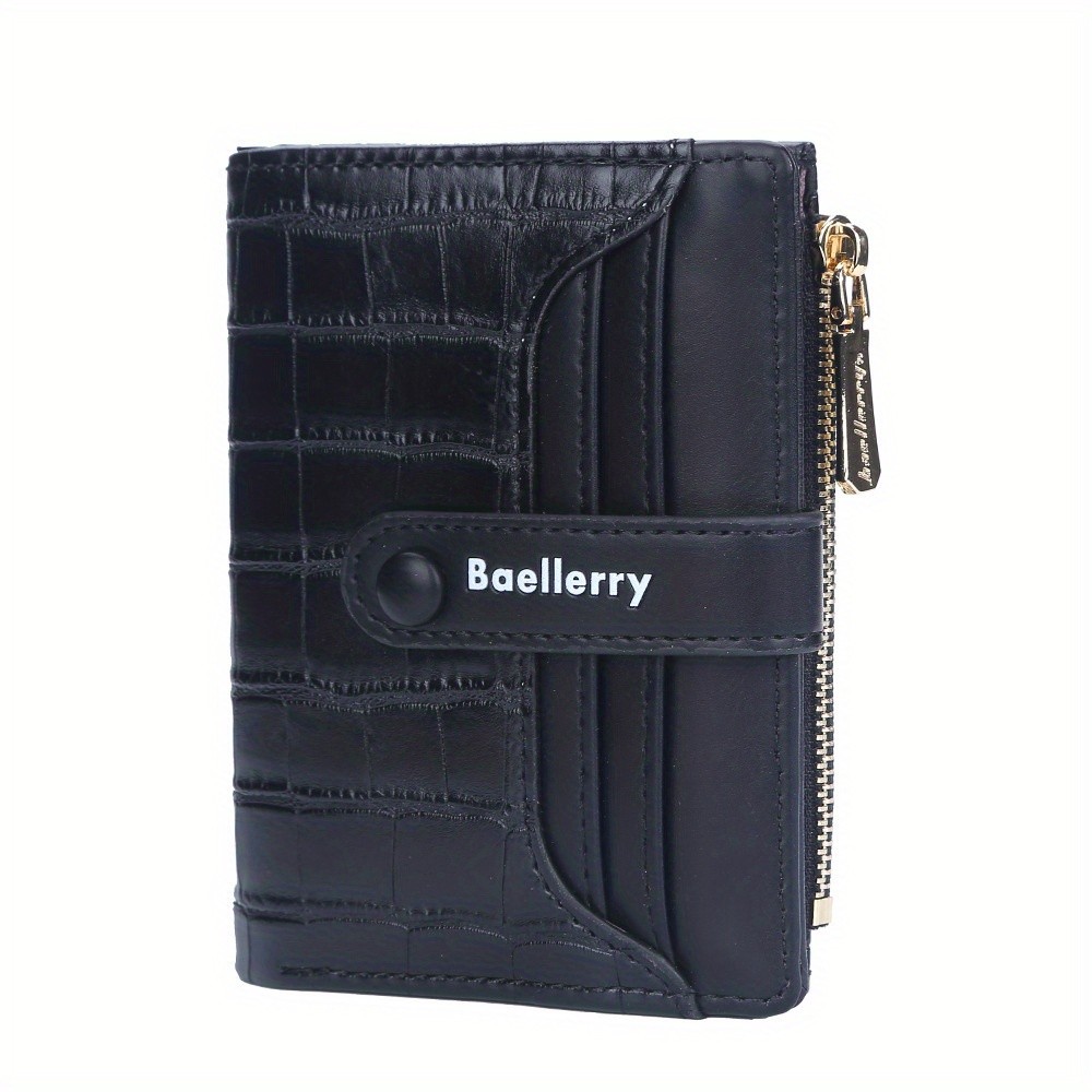BAELLERRY Women’s 2023 Short Wallet – Buckle Sanded Mini Purse with Coin Holder (Carteras)