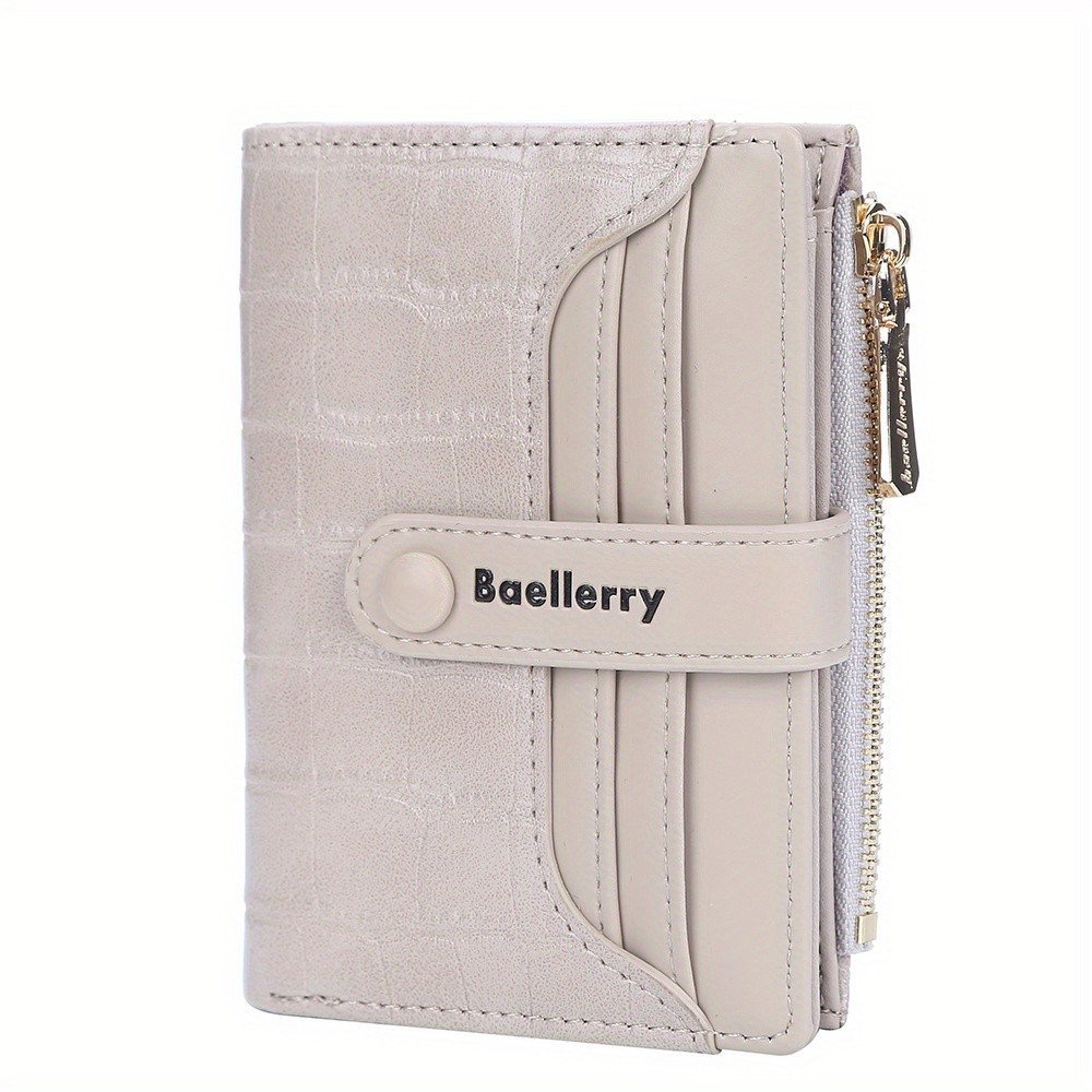 BAELLERRY Women’s 2023 Short Wallet – Buckle Sanded Mini Purse with Coin Holder (Carteras)